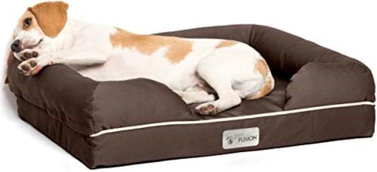 Ultimate Dog Bed, Orthopedic Memory Foam, Waterproof Cover Liner | Joint Pressure Relief, YKK Zippers, Breathable Cotton Exterior, Multiple Sizes and Color Options, Pet Safe